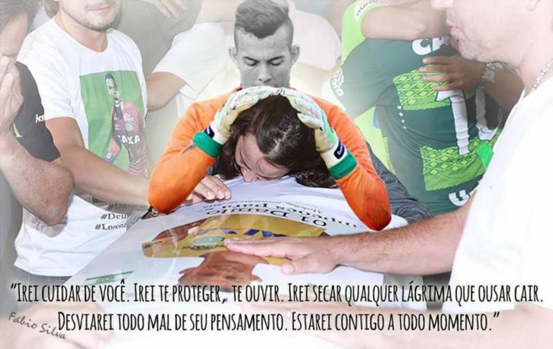 Mãe de Danilo, da Chapecoense, publica foto com filho e agradece apoio