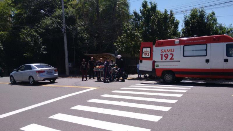 Motociclista fica ferido em acidente no Centro