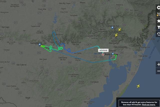 Passageiros ficam em pânico após tempestade impedir avião de pousar em Santa Maria