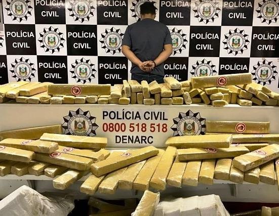 Polícia Civil apreende aproximadamente uma tonelada de maconha em Eldorado do Sul