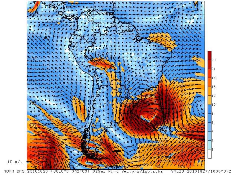 Ciclone vai trazer ventos fortes para o Estado