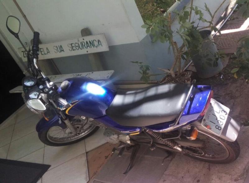 Motocicleta é recuperada no Residencial Viver Bem