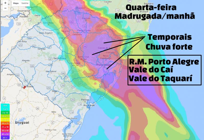 Chuva perde intensidade ao longo do dia