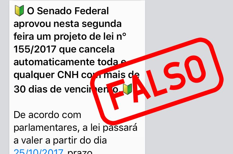 Detran RS alerta para boato sobre cancelamento da CNH