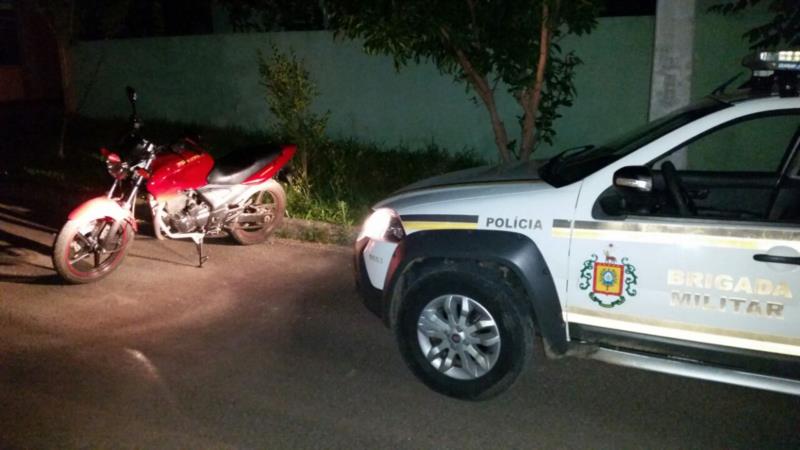 BM recupera motocicleta furtada em Santa Cruz