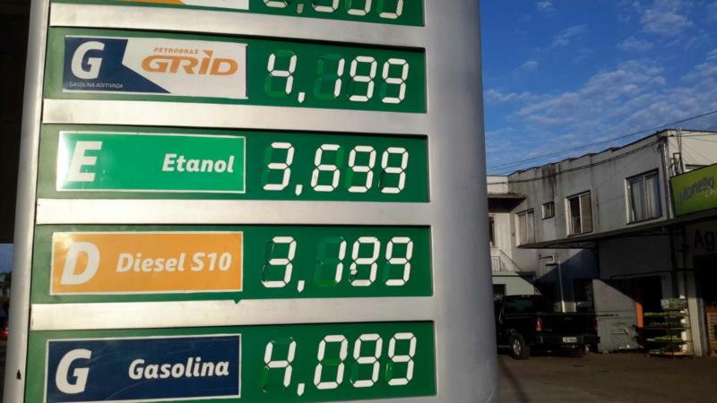 Preço da gasolina dispara em Santa Cruz do Sul