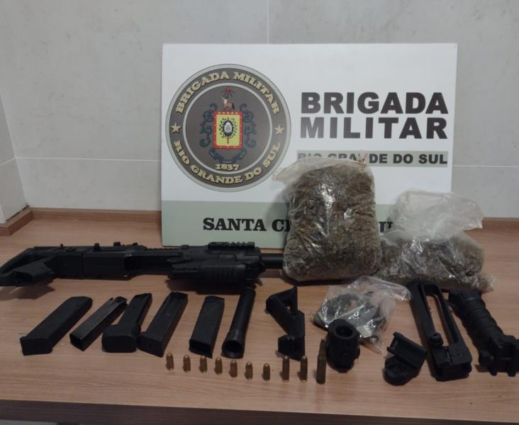 Homem é preso por tráfico de drogas e posse de arma de fogo em Santa Cruz