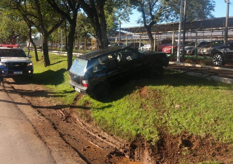 Motorista sai da pista no Acesso Leopoldina em Venâncio Aires