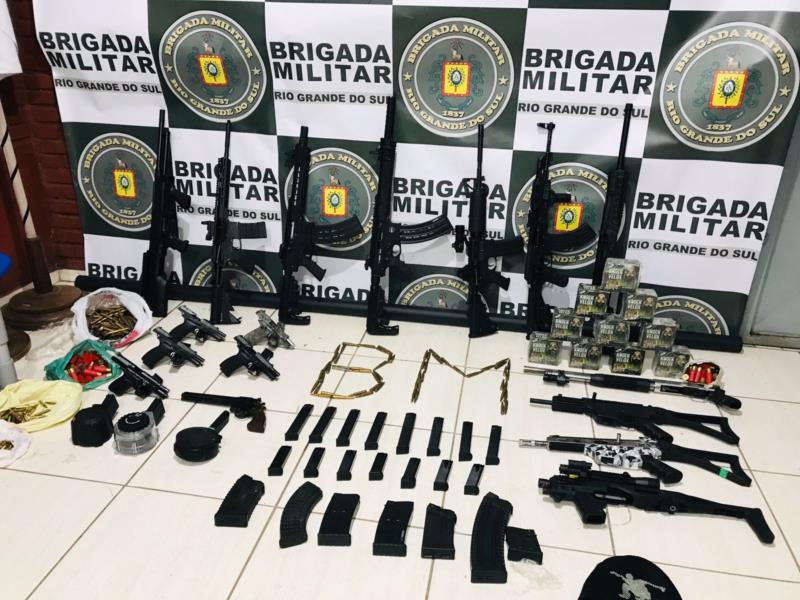 Brigada Militar apreende arsenal de facção em Venâncio Aires