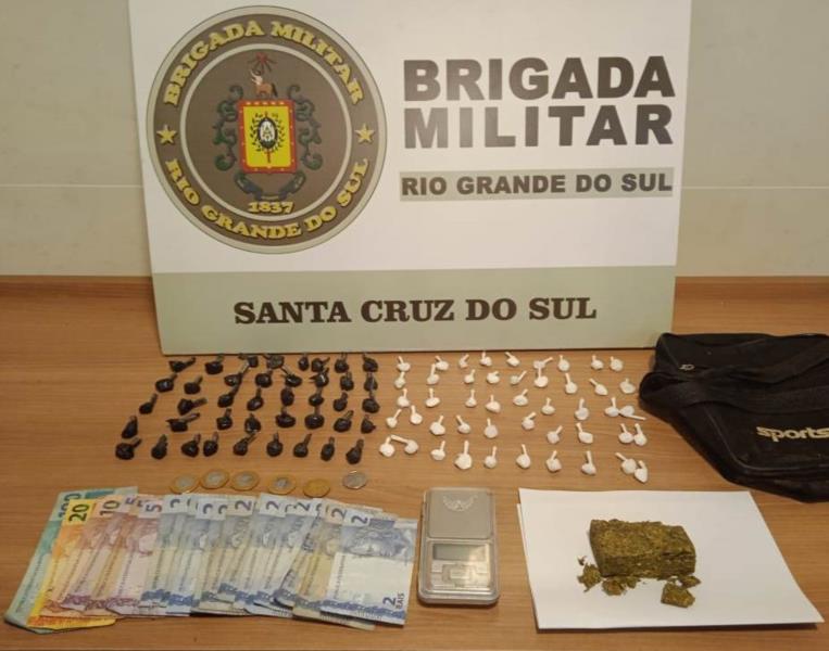 Homem é preso com cocaína e maconha no Bairro Santa Vitória em Santa Cruz