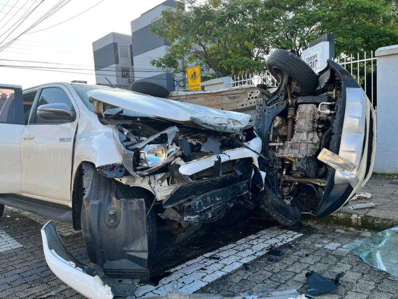 Duas pessoas ficam feridas em acidente em Santa Cruz do Sul