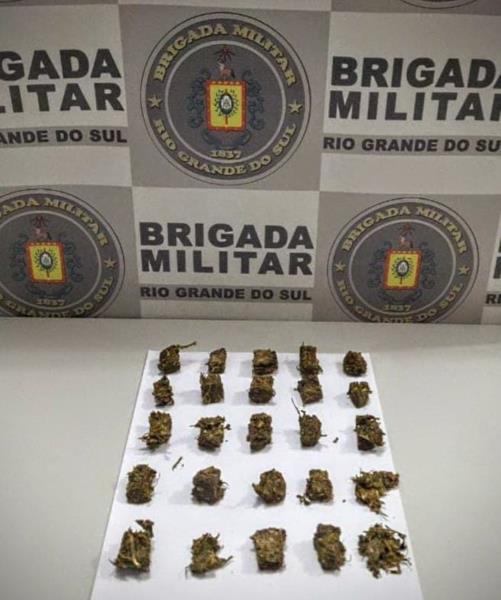 Jovem é preso com 25 porções de maconha em Cachoeira do Sul