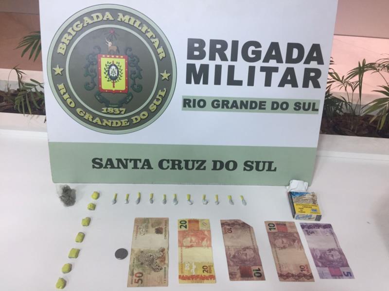 Jovem é preso após ser flagrado com cocaína e maconha em Santa Cruz