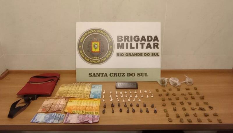 Brigada Militar prende homem por tráfico de drogas em Santa Cruz