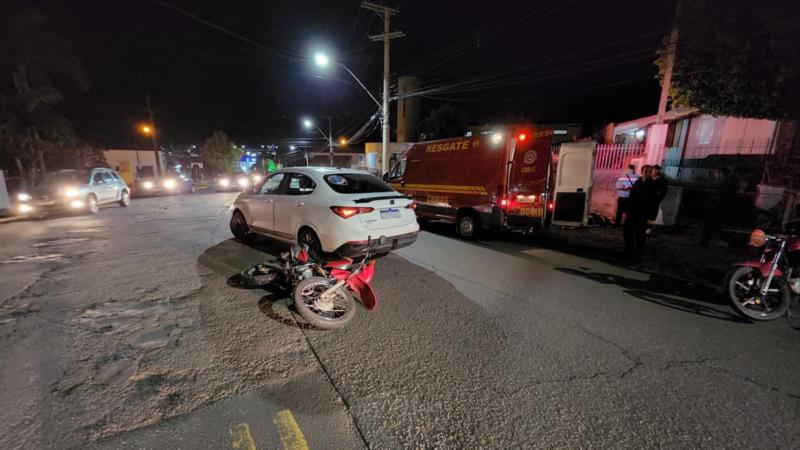 Acidente deixa motociclista ferido em Santa Cruz