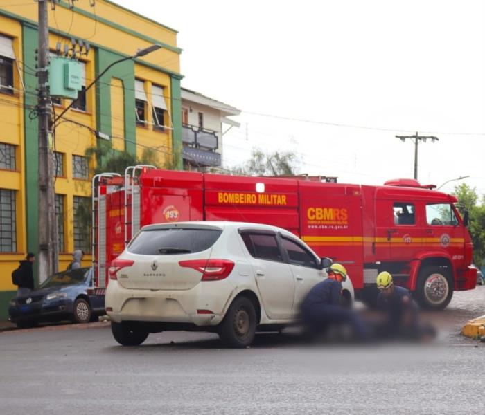 Batida deixa motociclista ferido em Venâncio Aires