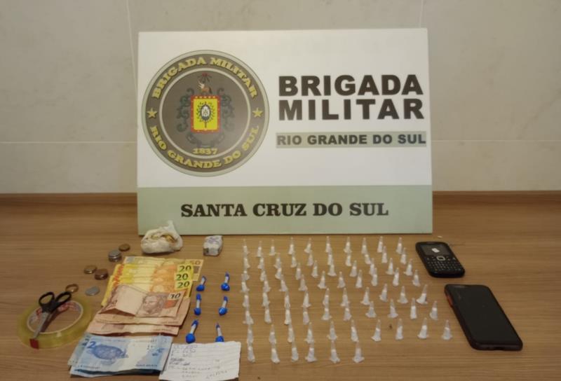 Homem tenta fugir de abordagem e acaba detido pela Brigada Militar em Santa Cruz