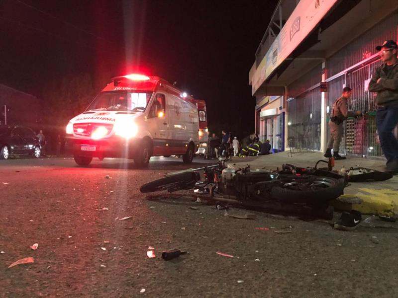 Motociclista fica ferido em acidente em Venâncio Aires