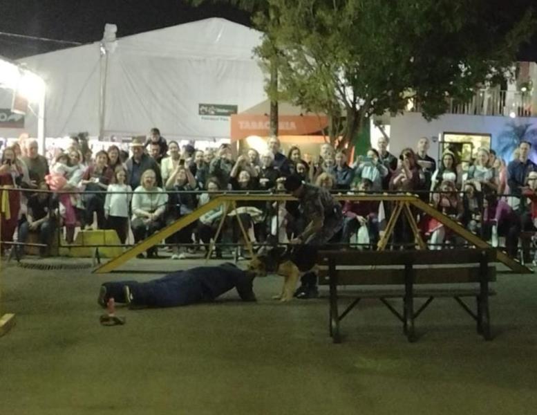 Brigada Militar realiza apresentação de cães na 37° Oktoberfest