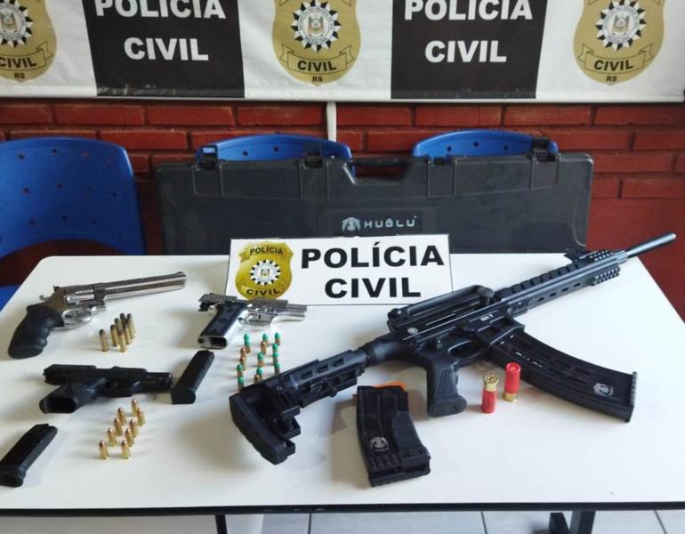 Policia Civil apreende quatro armas de fogo e munições em Venâncio Aires