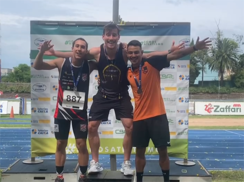 Gustavo Wagner Dallafávera é bicampeão gaúcho de atletismo