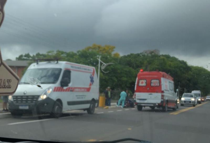 Acidente deixa mulher ferida em Venâncio Aires