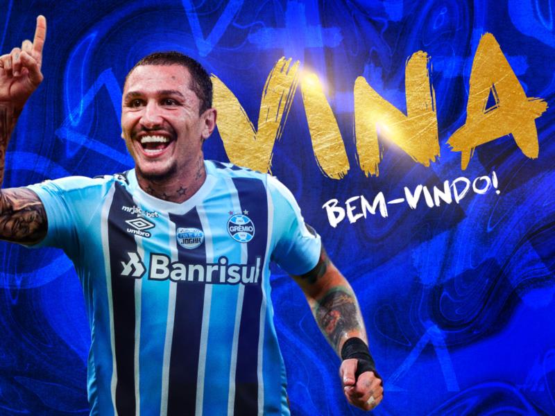 Grêmio anuncia contratação do meio-campista Vina