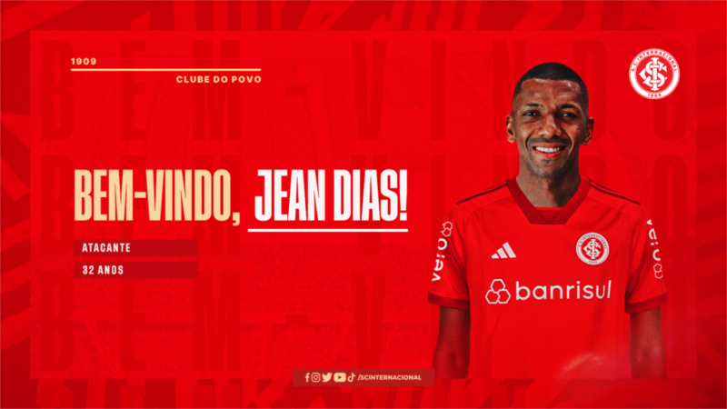 Atacante Jean Dias é contratado pelo Inter