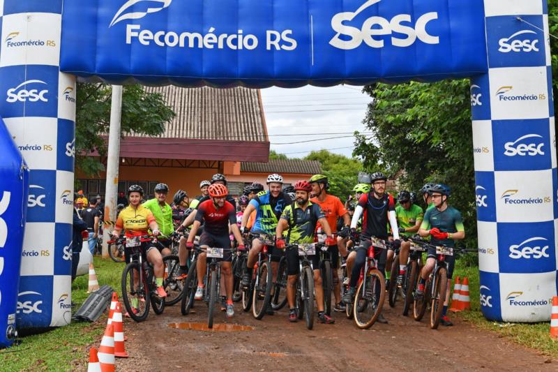 Etapa Sesc MTB dos Vales e Pedal do Chimarrão reúnem 250 ciclistas em Venâncio Aires