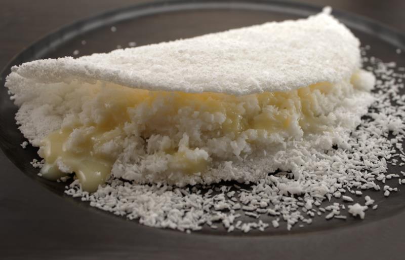 Tapioca doce com leite condensado