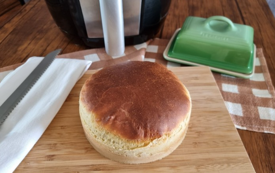 Pão de forma na airfryer