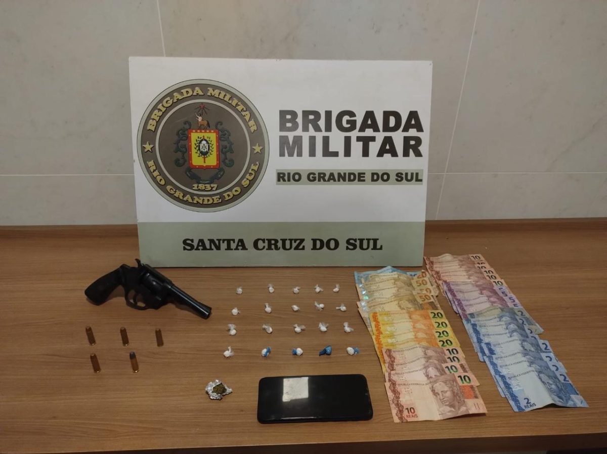 Homens são presos por tráfico de drogas e porte ilegal de arma de fogo em Candelária 