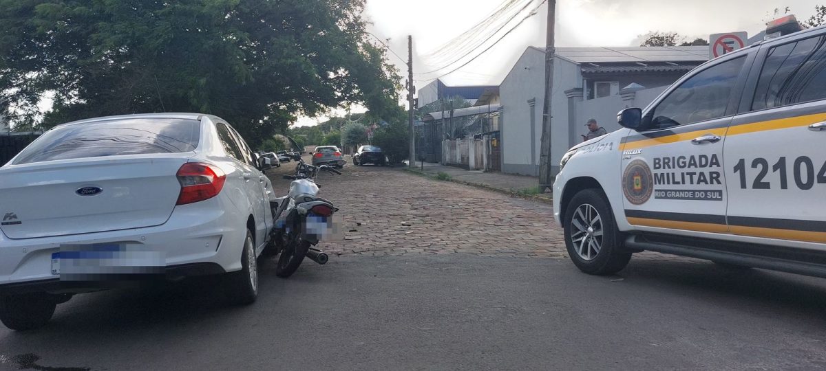 Motociclista fica ferido em acidente no Bairro Arroio Grande