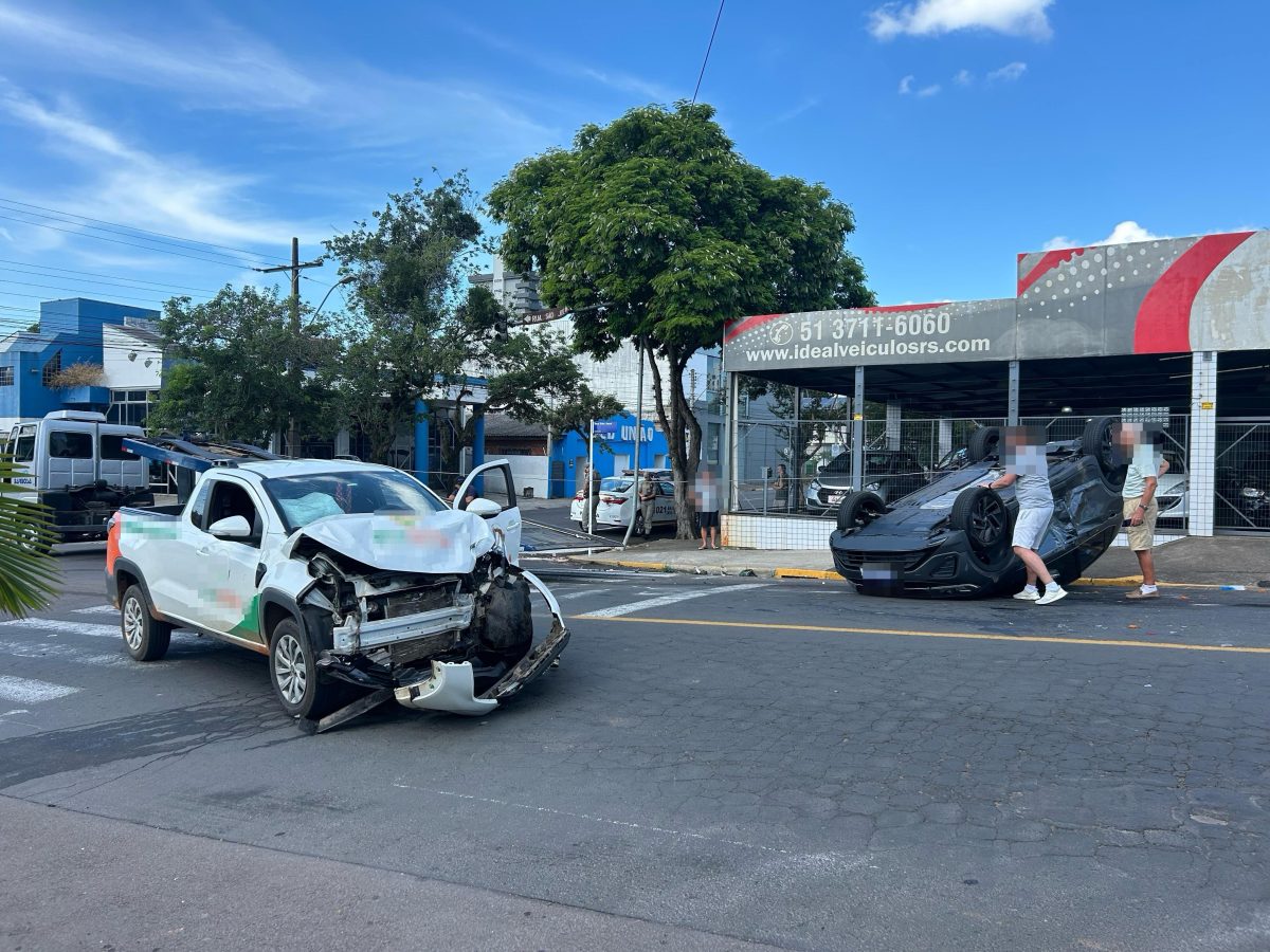 Capotamento é registrado no Bairro Goiás em Santa Cruz