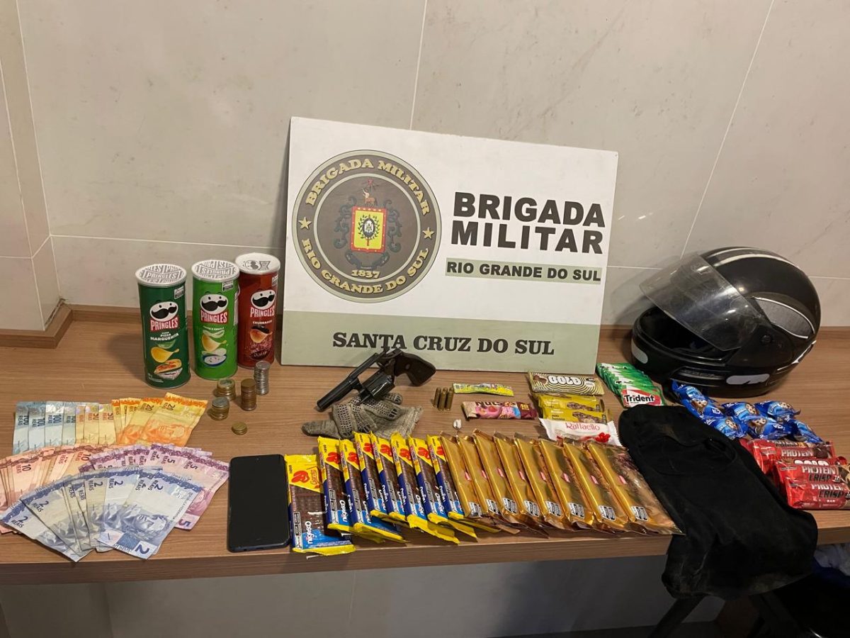 Autor de roubo a farmácias de Santa Cruz é preso pela Brigada Militar