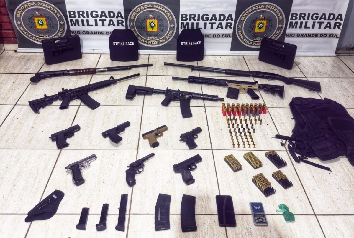 BM apreende arsenal da facção Os Manos em Venâncio Aires